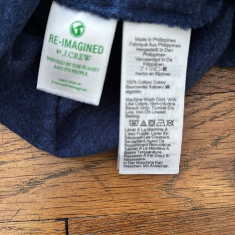 🧢 J. Crew Re-imagined heather indigo blue girlfriend tee. Size S. - Picture 6 of 6